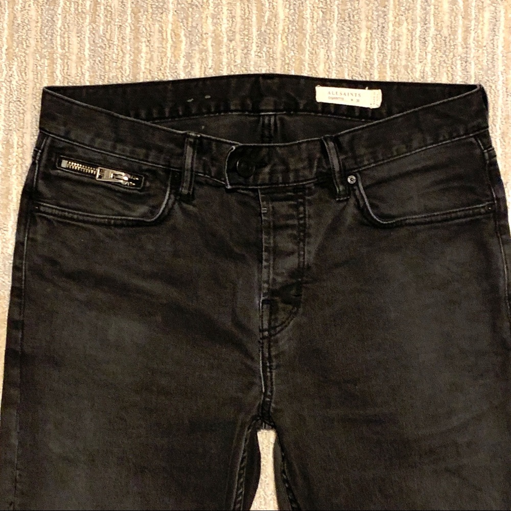 All Saints Men’s Cigarette Jeans Black 30/30